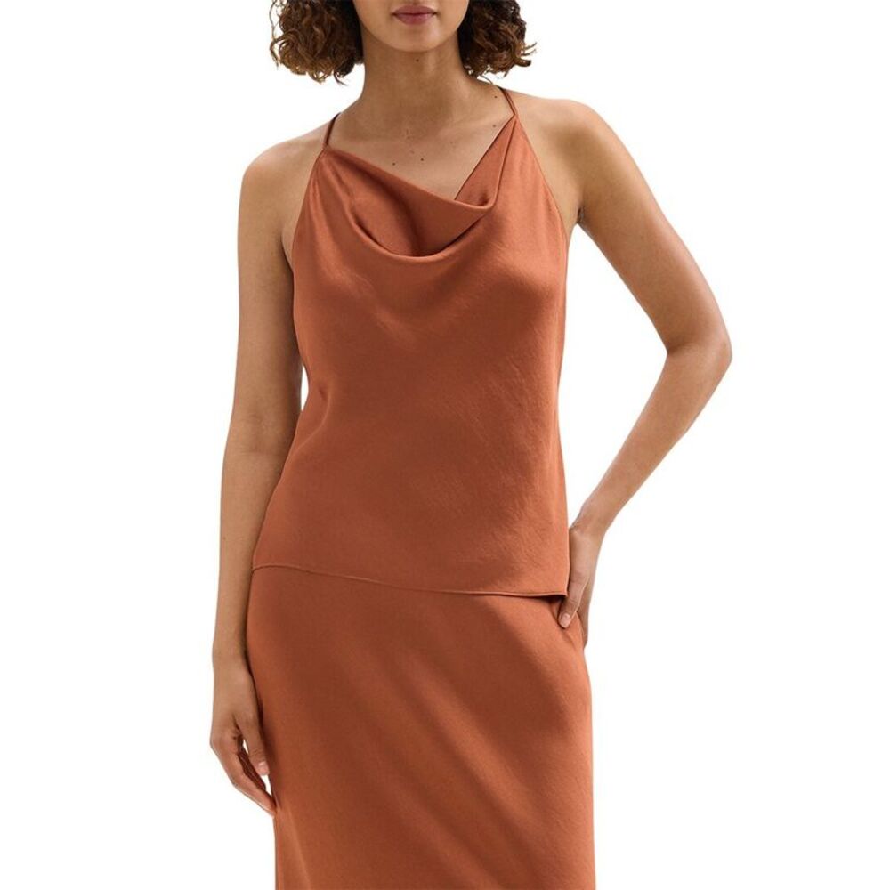 Theory Womens  Cowled Halter Dress